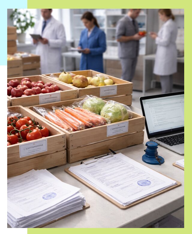 Сертификация овощей и фруктов в Южном-Сахалинске от 8781 р. | Алешин-Южн