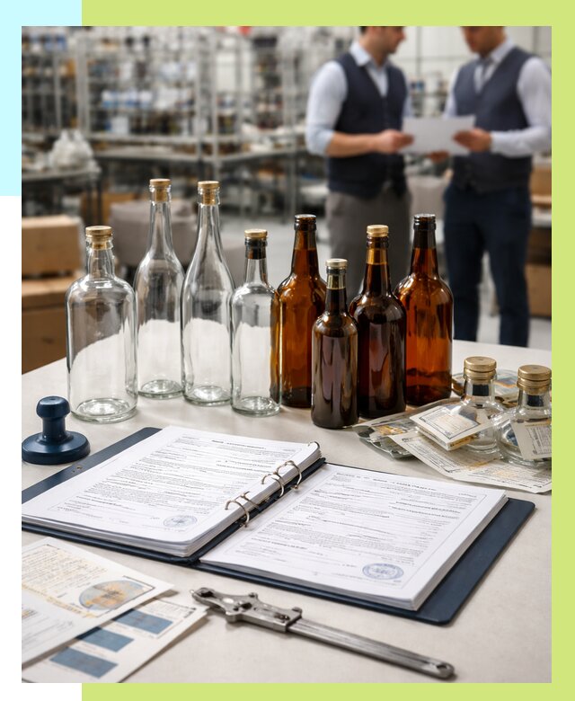 Сертификация стеклянных бутылок в Южном-Сахалинске от 25828 р. | Алешин-Южн