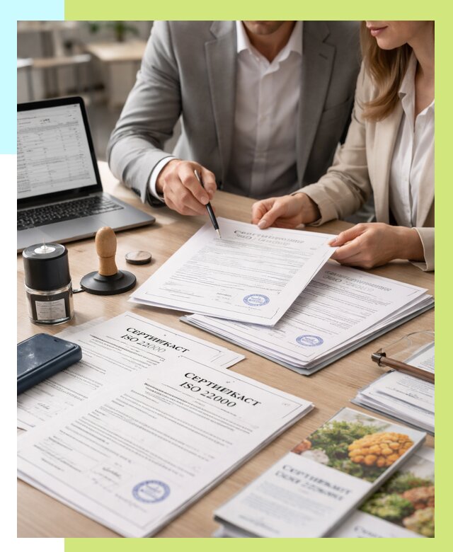 Сертификат ISO 22000 в Южном-Сахалинске от 41324 р. под ключ | Алешин-Южн